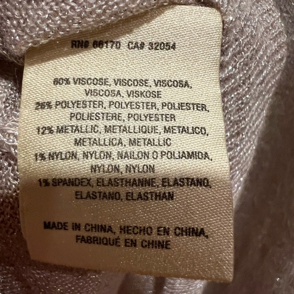 Anthropologie by Angel of the North gold lurex balloon sleeve scoop neck top M - Picture 5 of 5